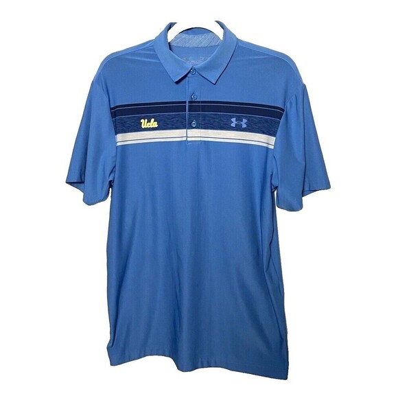 Under Armour Men's Size Small UCLA Striped Polo Shirt Short Sleeve Embroidered - Picture 1 of 8